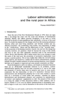Labour administration and the rural poor in Africa