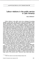 Labour relations in the public service in Latin America