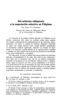Del arbitraje obligatorio a la negociación colectiva en Filipinas