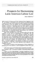 Prospects for harmonising Latin American labour law