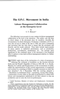 The EPC movement in India: labour-management collaboration at tne enterprise level