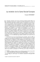 La revisión de la Carta Social Europea