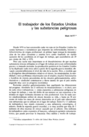El trabajador de los Estados Unidos y las substancias peligrosas