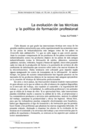 La evolución de las técnicas y la política de formación profesional
