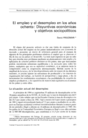 El empleo y desempleo en los años ochenta: disyuntivas económicas y objetivos sociopolíticos