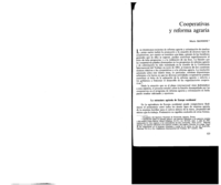 Cooperativas y reforma agraria