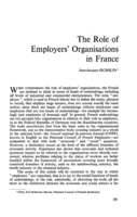 The role of employers' organisations in France