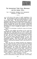 The International Trade Union Movement and the Labour Office