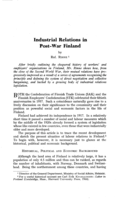 Industrial relations in post-war Finland