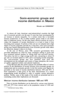 Socio-economic groups and income distribution in Mexico