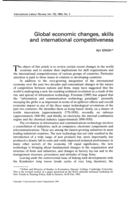 Global economic changes, skills and international competitiveness