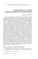 La seguridad en el trabajo depende también del comportamiento