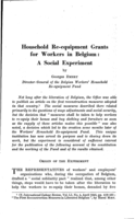 Household re-equipment grants for workers in Belgium: a social experiment