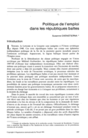 Politique de l'emploi dans les républiques baltes