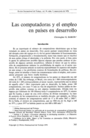 Las computadoras y el empleo en países en desarrollo