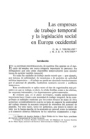 Las empresas de trabajo temporal y la legislación social en Europa occidental