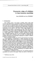 Economic roles of children in low-income countries