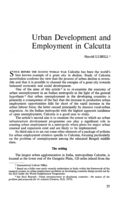 Urban development and employment in Calcutta