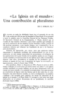 « La Iglesia en el mundo »: una contribución al pluralismo