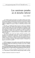 Las sanciones penales en el derecho laboral