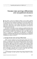 Female-male earnings differentials and occupational structure