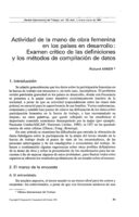 Actividad de la mano de obra femenina en los países en desarrollo: examen crítico de las definiciones y los métodos de compilación de datos