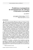 Problèmes et perspectives de développement de l'Afrique d'expression portugaise