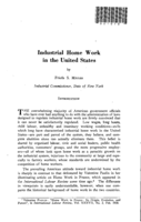 Industrial home work in the United States