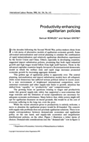 Productivity-enhancing egalitarian policies