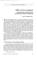 AIDS and the workplace: some policy pointers from international labour standards