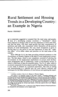 Rural settlement and housing trends in a developing country: an example in Nigeria