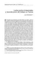Lucha contra el desempleo y reconstrucción del trabajo en Francia
