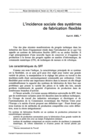 L'incidence sociale des systèmes de fabrication flexible