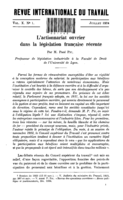 L'actionnariat ouvrier dans la législation française récente
