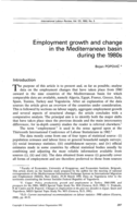 Employment growth and change in the Mediterranean basin during the 1980s