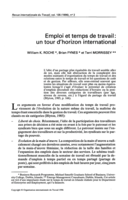 Emploi et temps de travail: un tour d'horizon international