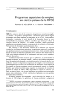 Programas especiales de empleo en ciertos países de la OCDE