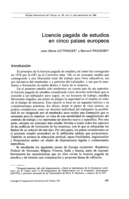 Licencia pagada de estudios en cinco países europeos