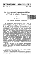 The international regulation of hours of work of salaried employees