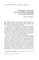 Tipología y evolución de los conflictos laborales en Europa occidental