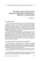 Escalada de los costos de los sistemas nacionales de pensiones: razones y problemática