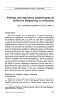 Political and economic determinants of collective bargaining in Venezuela