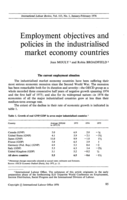 Employment objectives and policies in the industrialised market economy countries