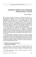 Industrial relations and enterprise restructuring in France