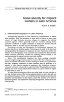 Social security for migrant workers in Latin America
