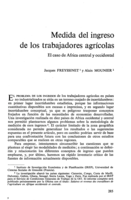 Medida del ingreso de los trabajadores agrícolas: el caso de Africa central y occidental