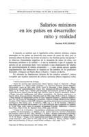 Salarios mínimos en los países en desarrollo: mito y realidad