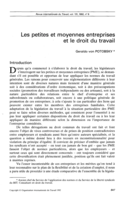 Les petites et moyennes entreprises et le droit du travail