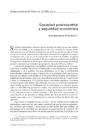 Sociedad posindustrial y seguridad económica