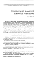 Employment: a concept in need of renovation